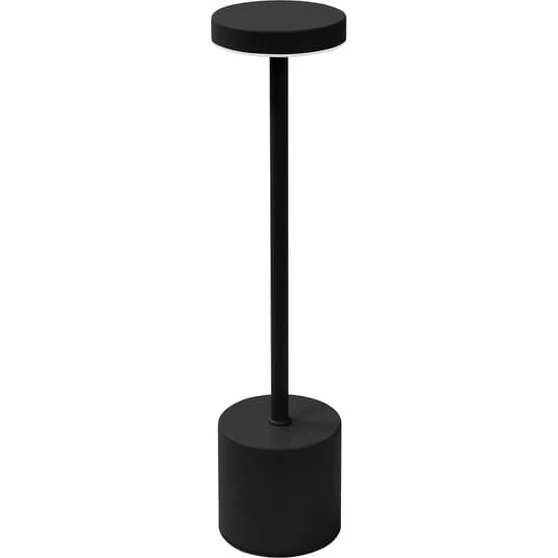 ML-Design LED-bordlampe trådløs, sort, Ø8x34,5cm