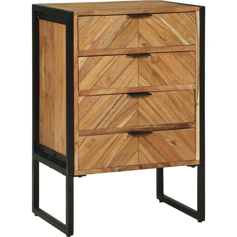 vidaXL Sideboard i massivt akacietræ, 50 x 35 x 75 cm