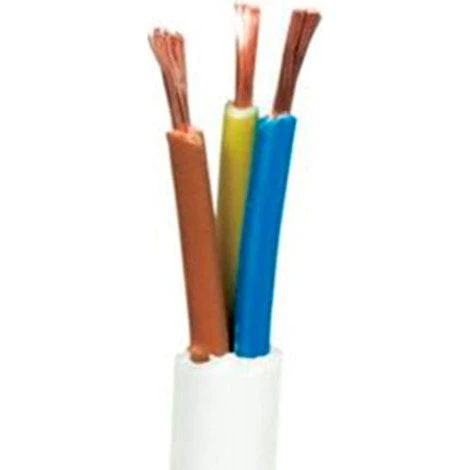 Plastkabel PKAJ Rund Hvid 3x1,5mm² - 50 meter