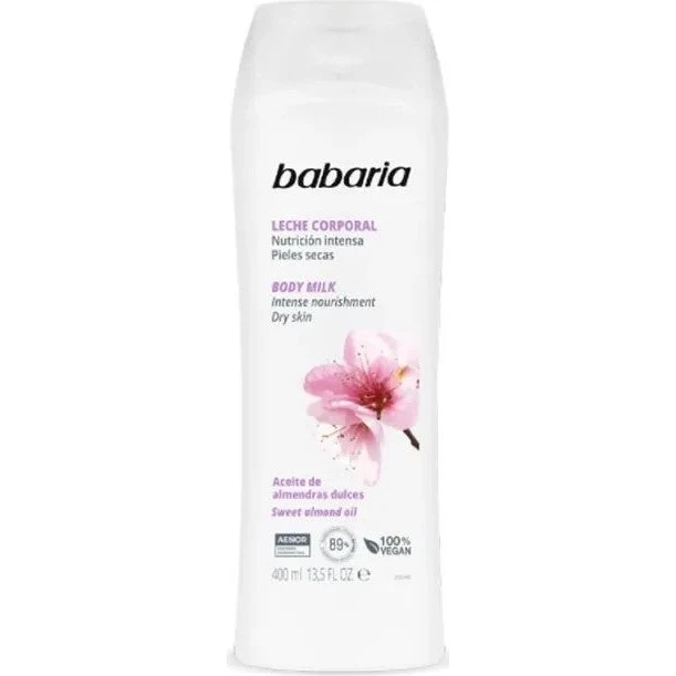 Babaria Sød mandel kropsmælk til meget tør hud, 400ml