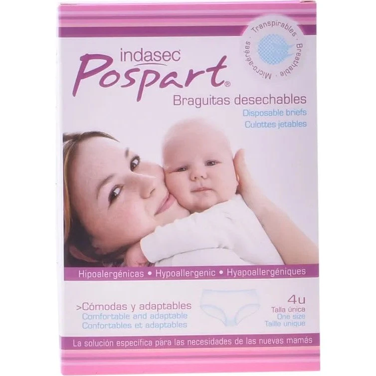Indasec Pospart Engangstrusser One Size - 4 stk.