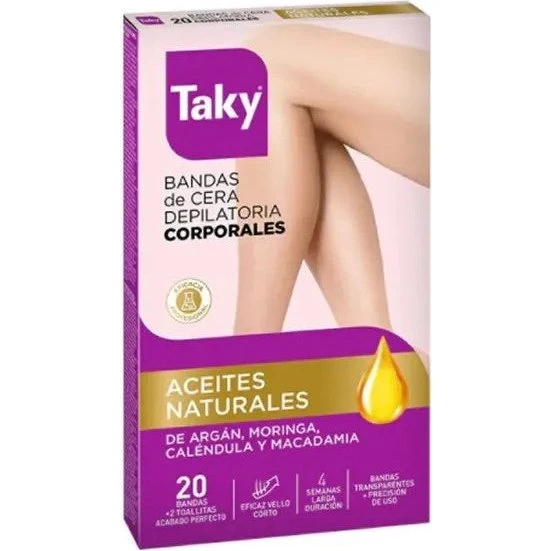 Taky Hårfjerningsstrimler med Naturlige Olier - 24 stk.