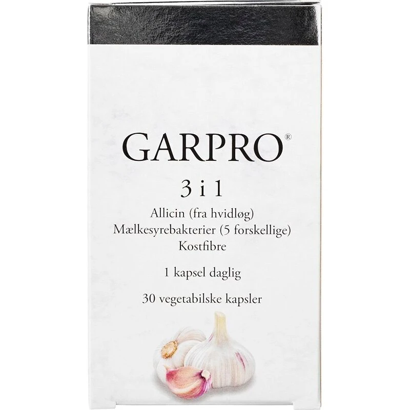 Midsona Garpro 30 kapsler – 3-i-1 probiotika med allicin