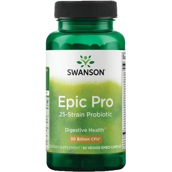Swanson Epic Pro 25-stamme probiotika, 30 mia CFU