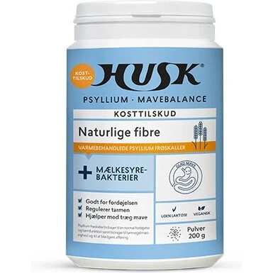 HUSK Psyllium Mavebalance + mælkesyrebakterier 200 g