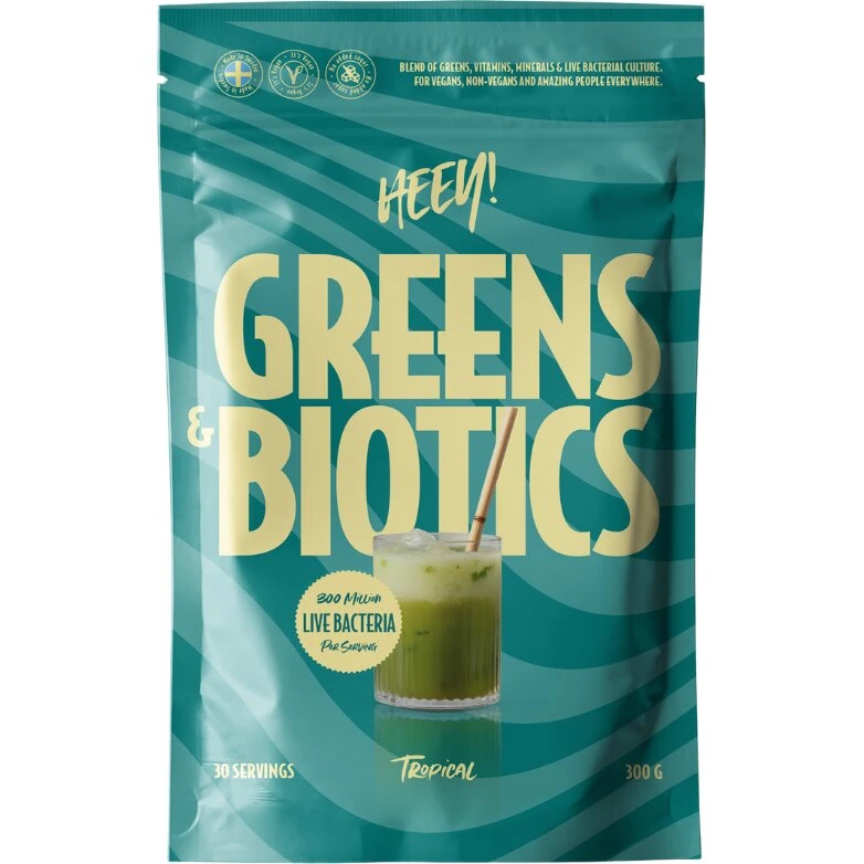 Heey! Greens & Biotics Superfood + Probiotics Tropical 300 g