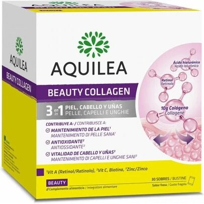 Aquilea Beauty Collagen – 30 breve, jordbær