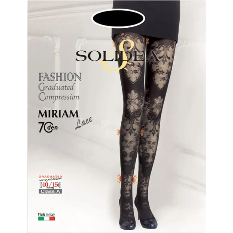 Solidea Miriam Lace 70 Denier Kompressionstights 10-15mmHg Sort