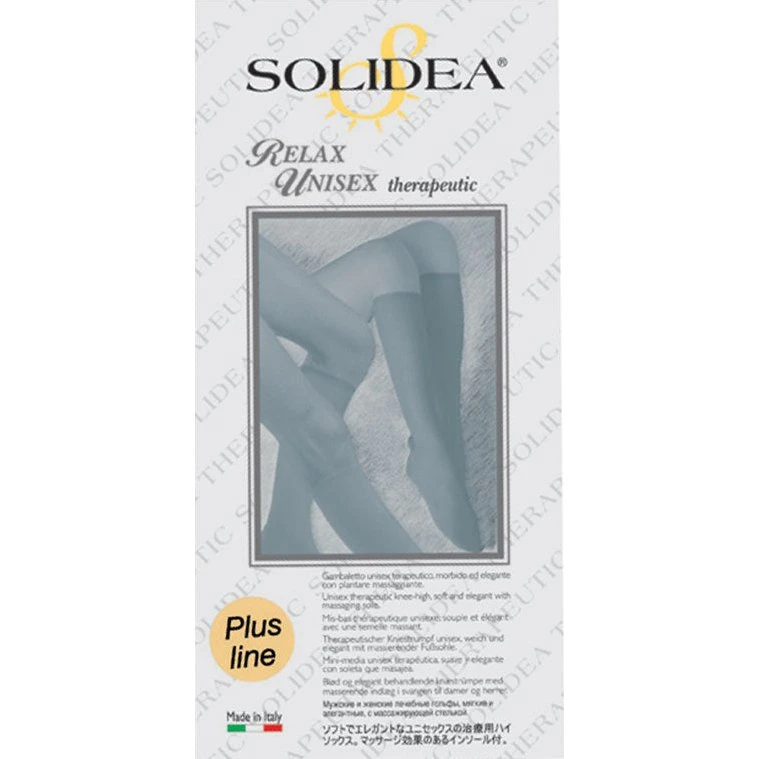 Solidea Relax CCL1 Plus Knæhøjde Strømpe, Sort, S