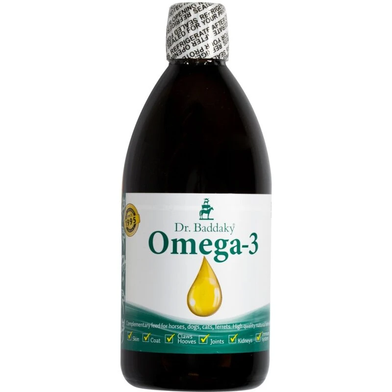 Dr. Baddaky Omega-3 500 ml til hund, kat og hest