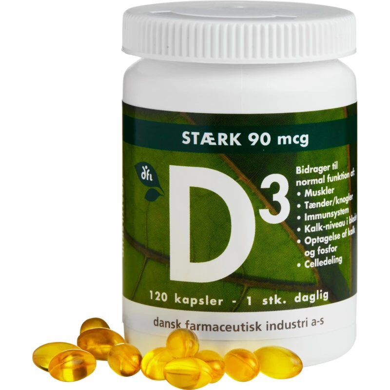 DFI D3-vitamin 90 mcg (120 kapsler)