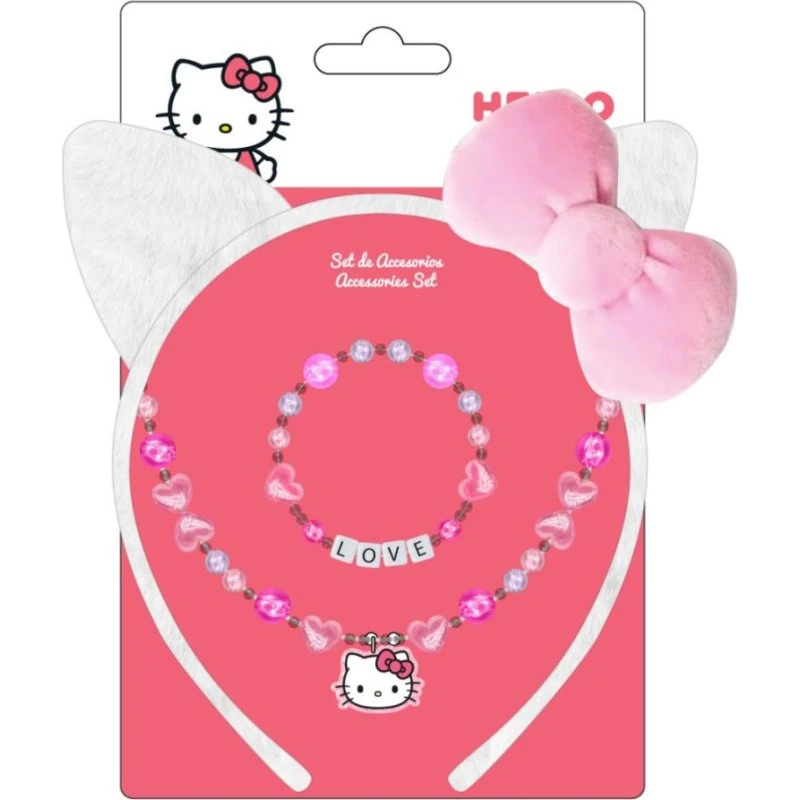 Hello Kitty Smykker og Hårbånd – Tilbehør i 3 dele