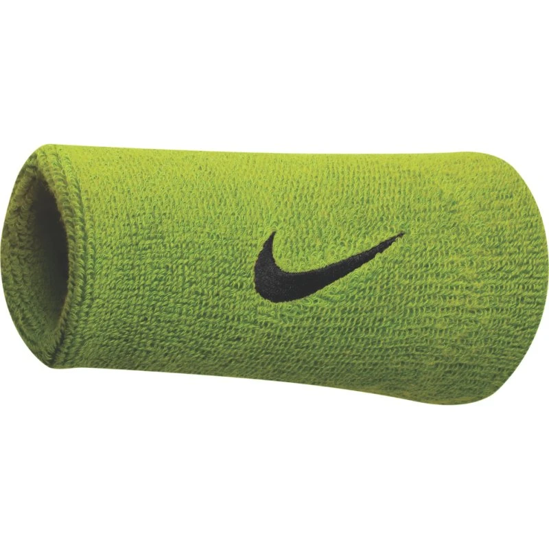 Nike Swoosh Doublewide Wristbands 2-pak - Atomic Green/Black