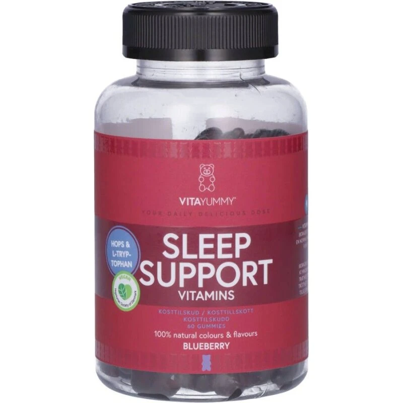VitaYummy Sleep Support blåbær, 60 stk
