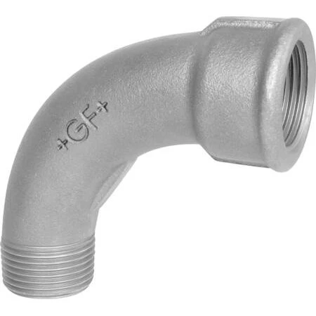 +Gf+ Bøjning 90° Sort 3/8'' Muffe-nippel