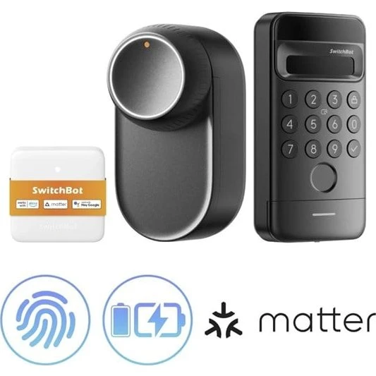 SwitchBot Lock Ultra Bundle med Hub Mini Matter og Keypad Vision