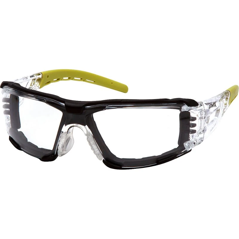 Pyramex Fyxate Foam Sikkerhedsbrille - Klar/Grå/Lime