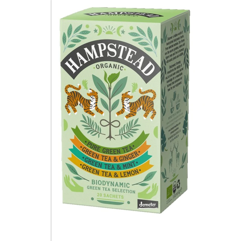 Hampstead Tea Grøn te Selection Økologisk Demeter, 20 stk.