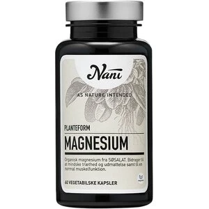 Nani Magnesium – organisk planteform 60 kapsler