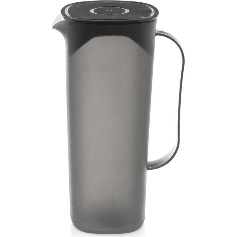 Sort plastik kande med låg, 1,8 l