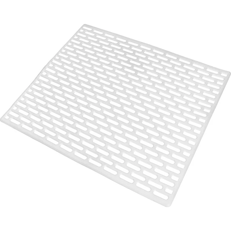Hvid gummimåtte til vasken 33x28 cm
