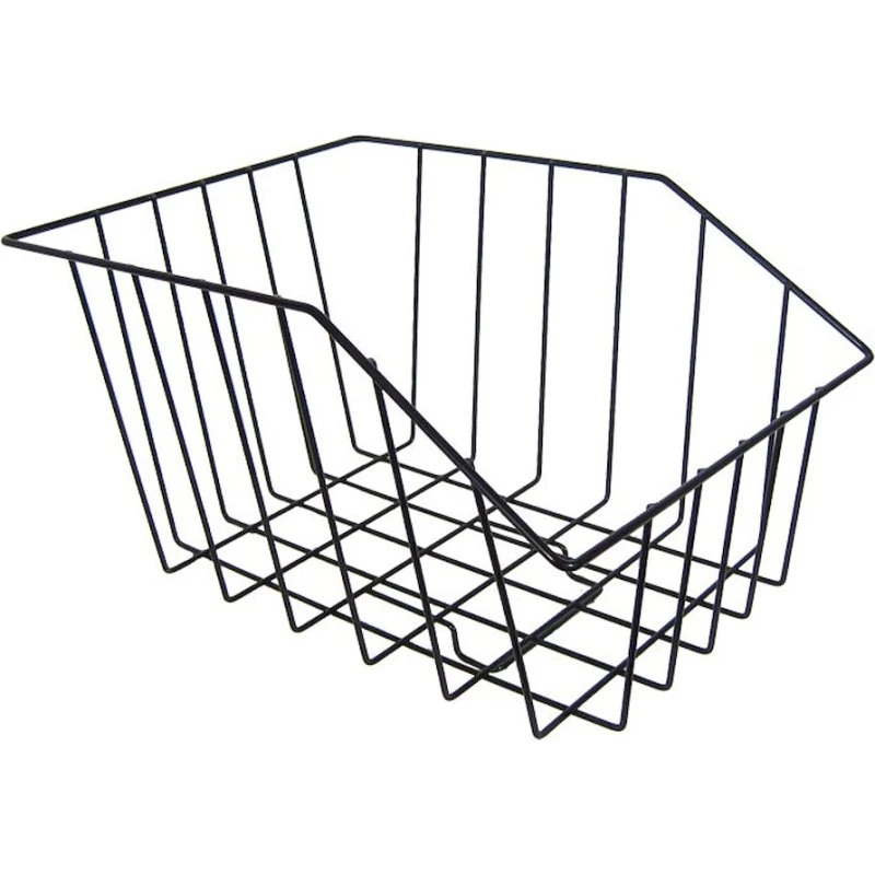 FORCE Kurv til bagagebærer, sort stål, 34x25x19 cm