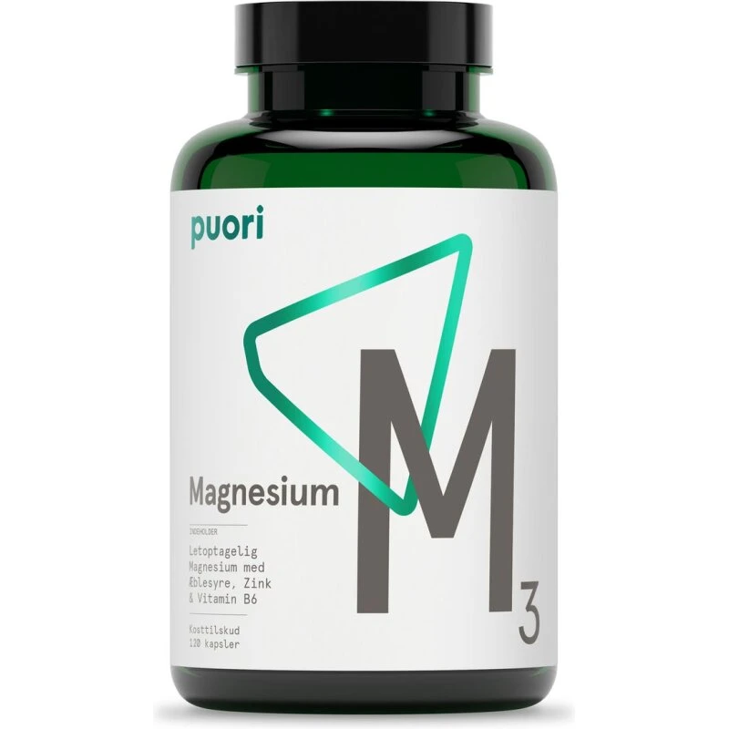 Puori M3 Magnesium & Zink, 120 kapsler