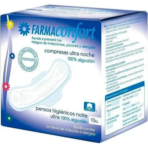 Farmaconfort Wings Night hygiejnebind 10 stk.