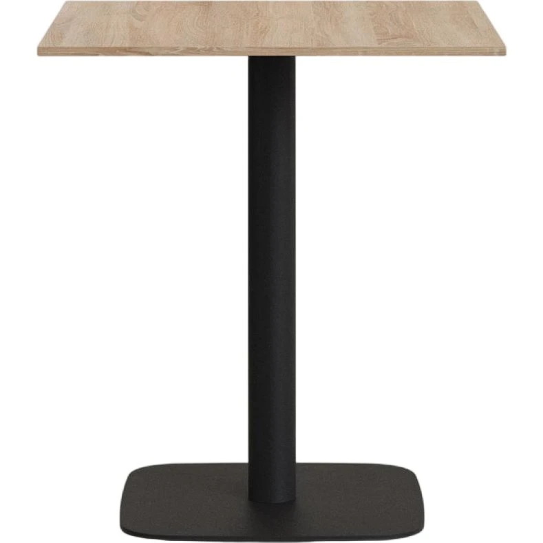 Kave Home Tiaret barbord, Ø60 cm, lys natur/sort stål