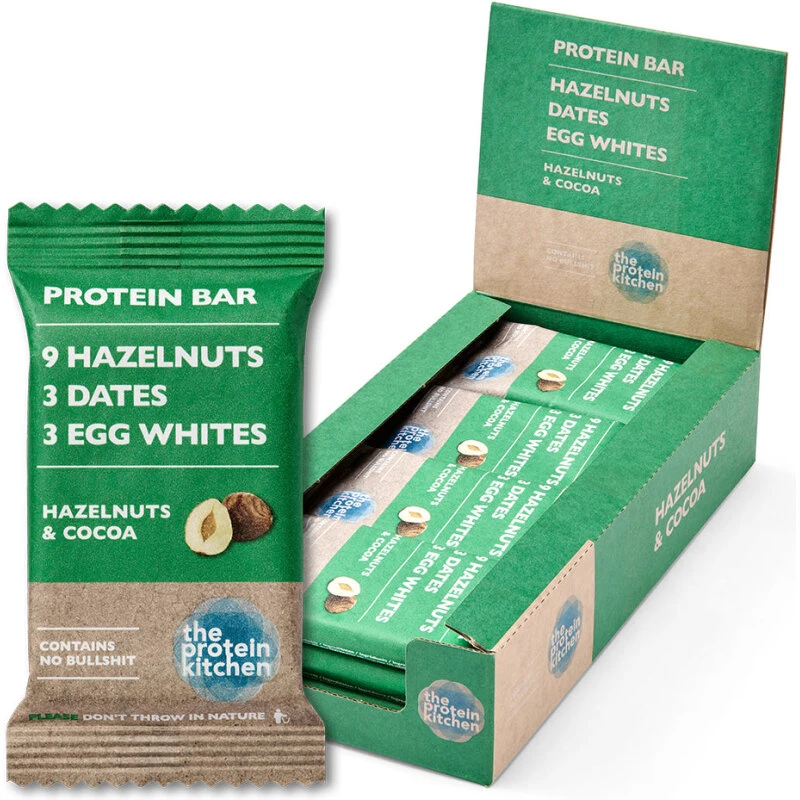The Protein Kitchen Bar Cocoa & Hazelnuts 12x55g