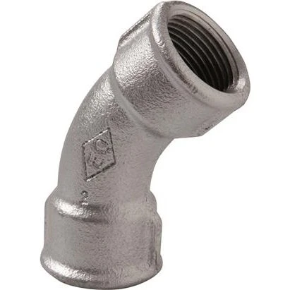 1/2" Vinkel 45 grader M/F - Varmgalvaniseret