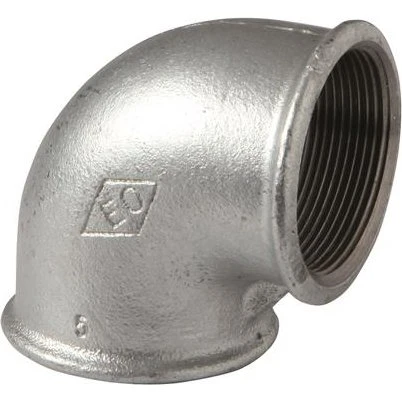 1" Vinkel 90 grader M/M - Varmgalvaniseret Blødstøbt Fitting