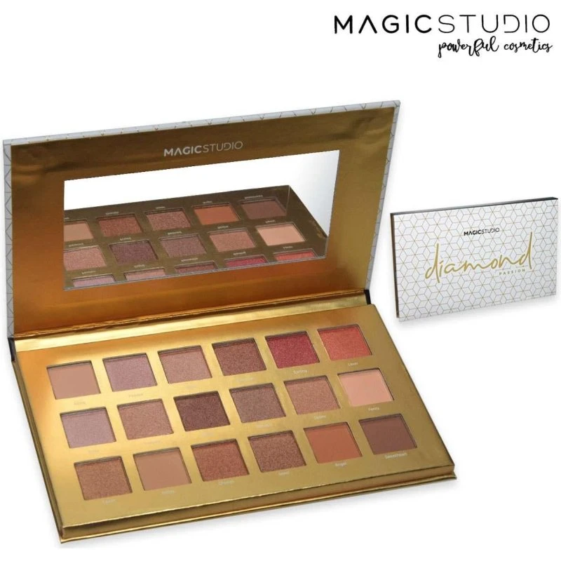 Magic Studio Diamant Øjenskygge Palette - 18 farver