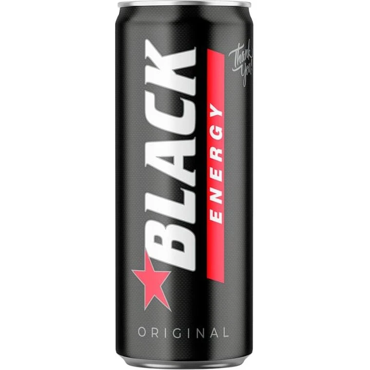 BLACK Energy Drink 1 L, 6 stk