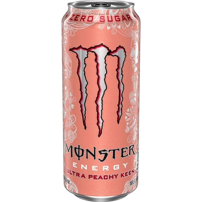 Monster Energy Ultra Peachy Keen 500 ml (sukkerfri) - 12 stk