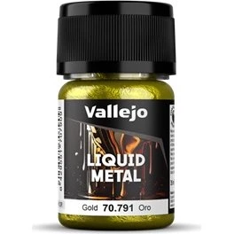 Vallejo Model Color Liquid Gold - Alkoholbaseret metalmaling, 35 ml