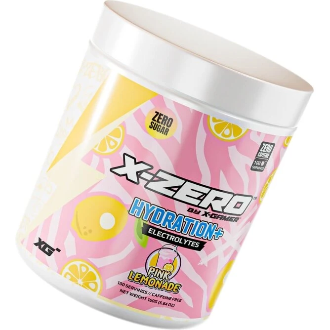 X-GAMER X-Zero Hydration+ 160 g Pink Lemonade (koffeinfri)