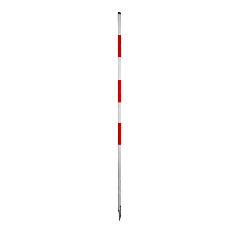 Landmålestok pladespids, rød/hvid, 1600 mm