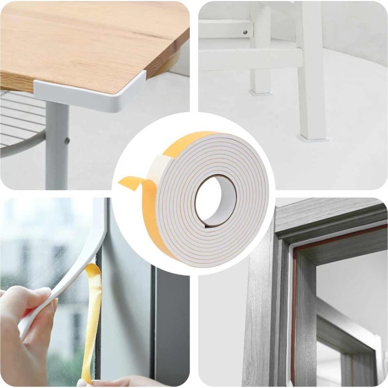 vidaXL Selvklæbende CR-skum tape, 10 stk. - 30 mm x 5 m, Hvid