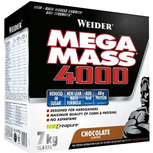 Weider Mega Mass 4000 Gainer 7 kg Chokolade