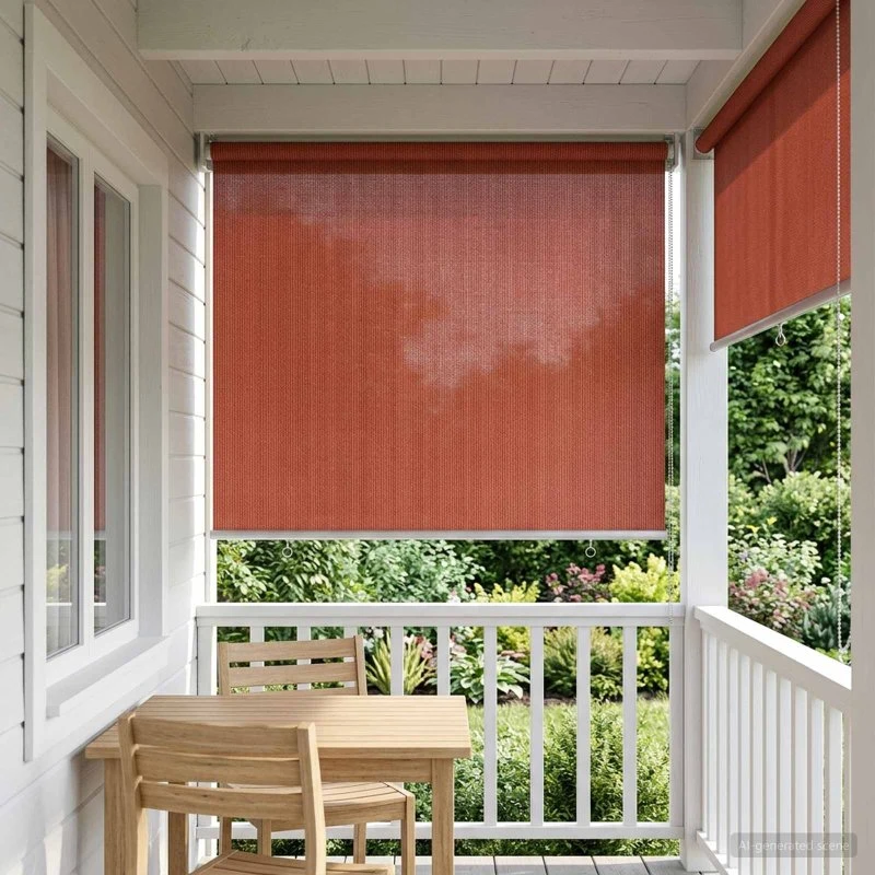 vidaXL Udendørs rulleskærm 90% UV-blokering, Terracotta, 120 x 230 cm
