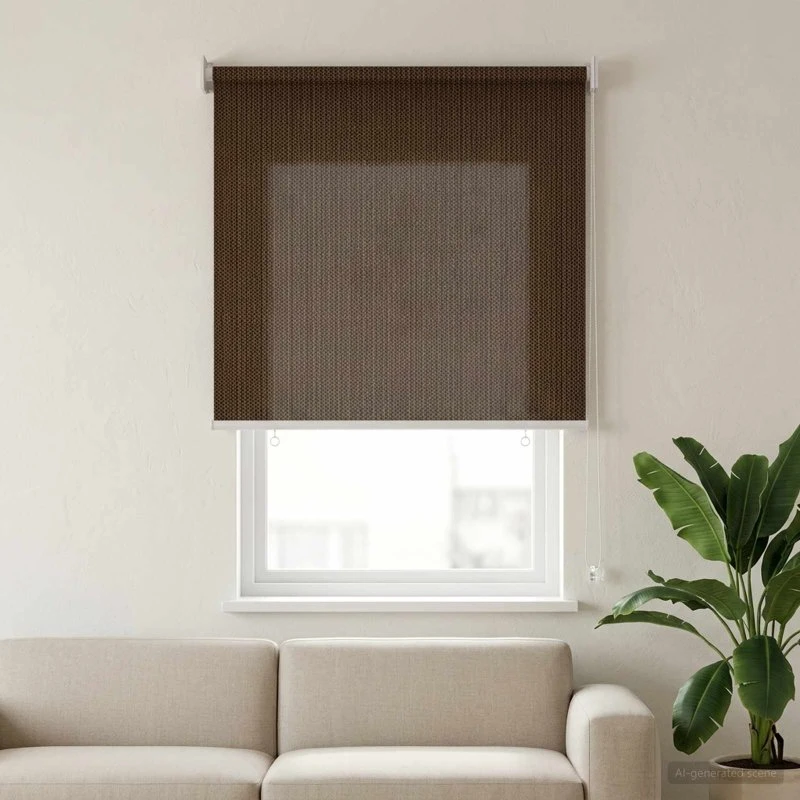 vidaXL Udendørs rulleskærm 60 x 140 cm Brun 90% UV-beskyttelse