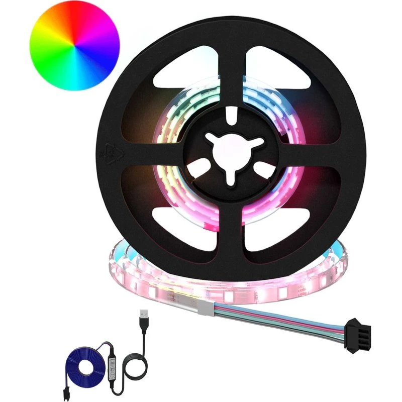 vidaXL LED-strip 12 stk. - Sort/Gennemsigtig USB