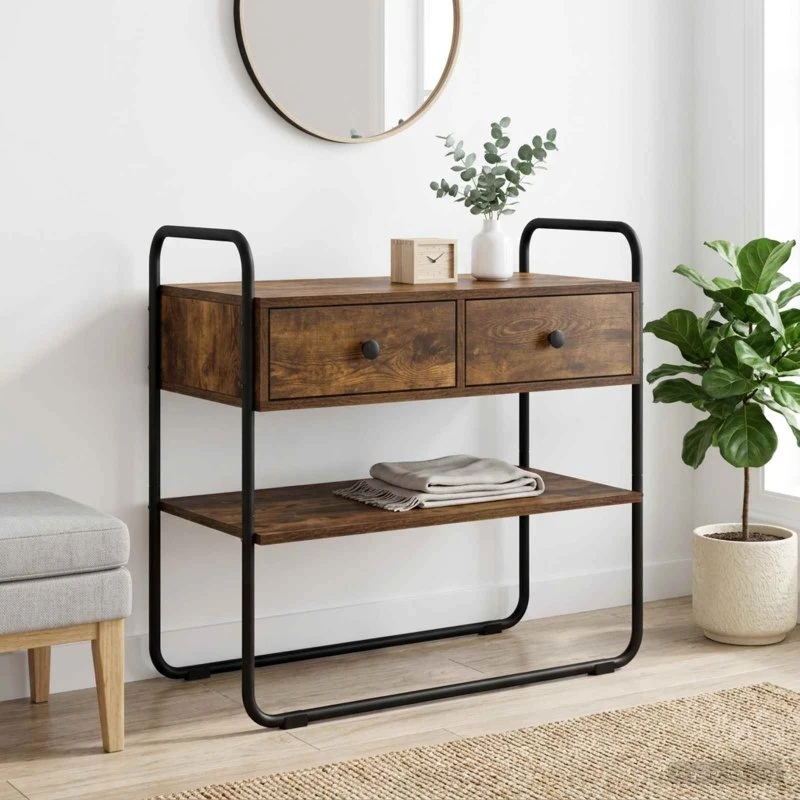 vidaXL Konsolbord Røget eg 100 x 40 x 75 cm