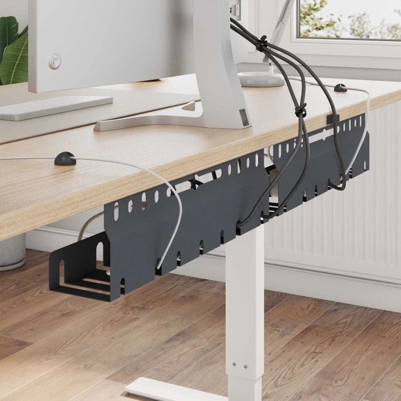 vidaXL Kabelbakke til under skrivebord, 2 stk., Antracit, 43x9x11,5 cm