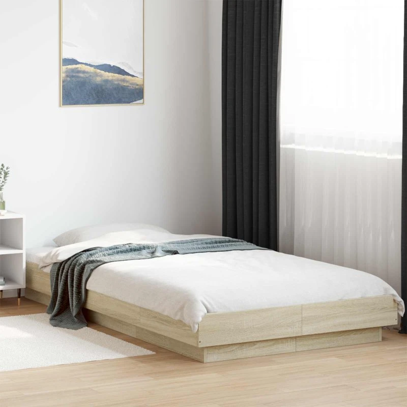 vidaXL Gulvsengramme Sonoma-eg 80 x 210 cm