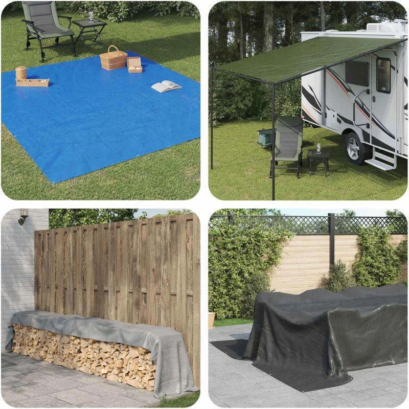 vidaXL Presenning med øjer Hvid 2 x 3 m 260 gsm PE