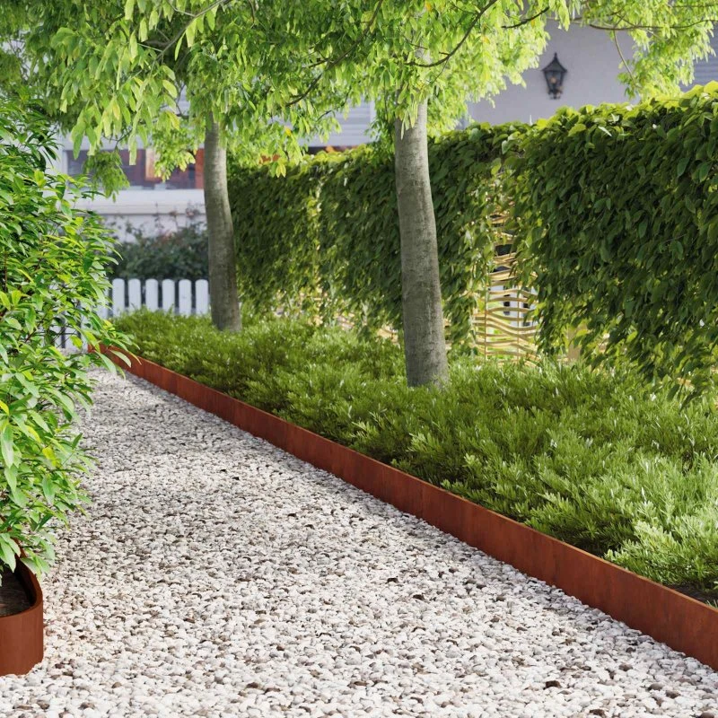 vidaXL Plænekant 30 stk. 103 x 15 cm Stål Rusten