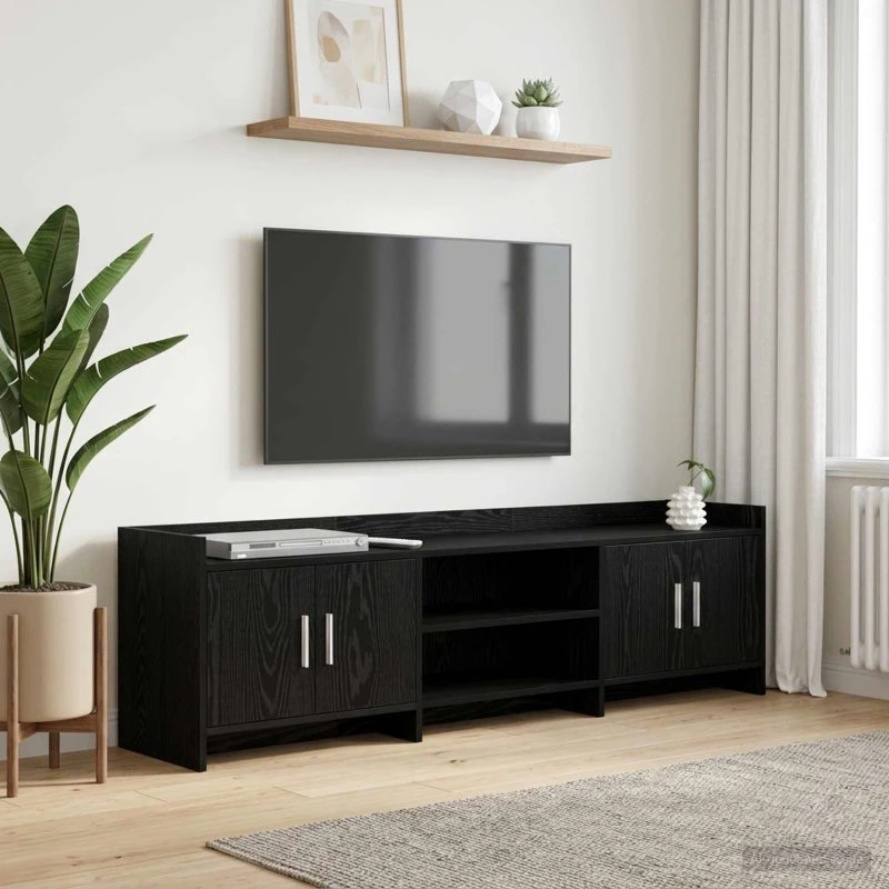 vidaXL TV-skab Sort Eg 168 x 33 x 47 cm