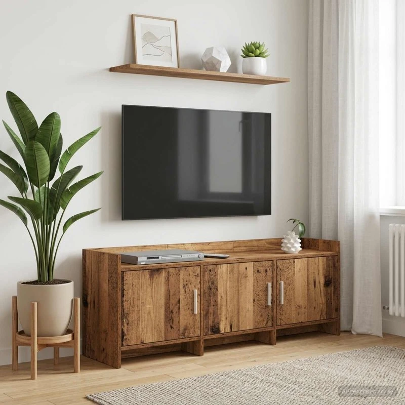 vidaXL TV-skab i gammelt træ, 130 x 33 x 47 cm